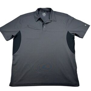 OGIO Endurance Mens XL Gray Performance Polo Shirt Snap Placket Zip Pocket XL/TG